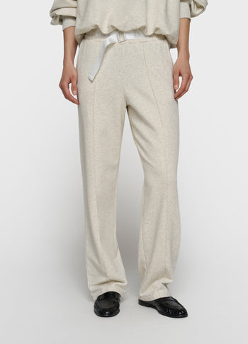 Jogginghose mit Gürtel | soft white melee