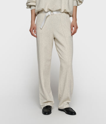 Jogginghose mit Gürtel | soft white melee