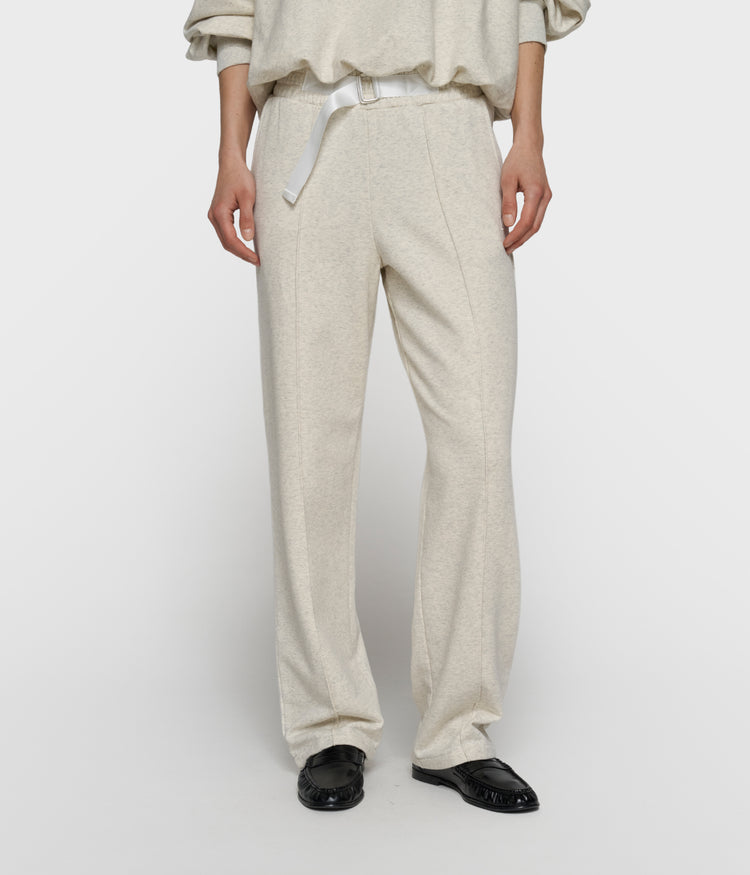 Jogginghose mit Gürtel | soft white melee