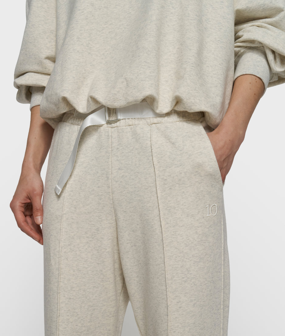Jogginghose mit Gürtel | soft white melee