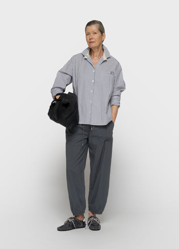 crinkle jogger | steel blue