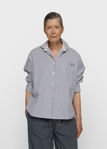shirt stripes | white/steel blue