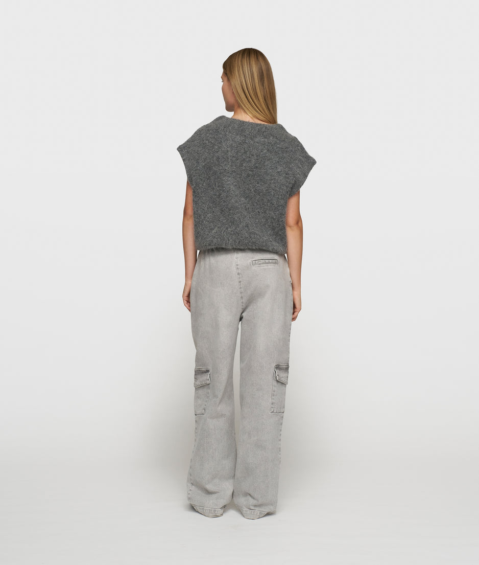 balloon hairy knit top | antra melee