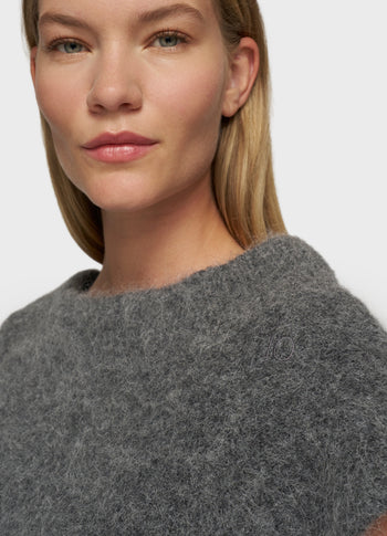 balloon hairy knit top | antra melee
