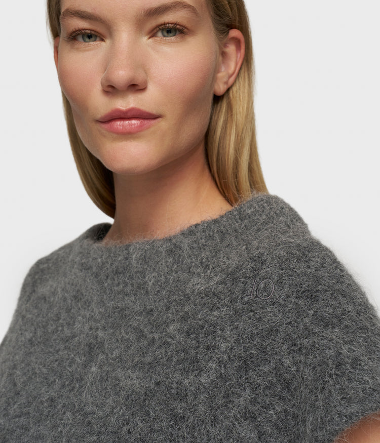 balloon hairy knit top | antra melee