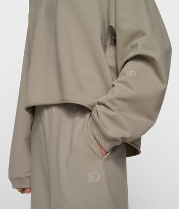 silent chique raglan sweater | fog