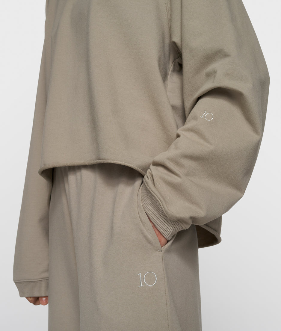 silent chique raglan sweater | fog