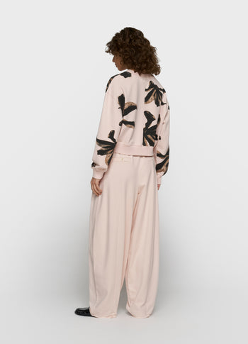 cropped sweater flower | powder