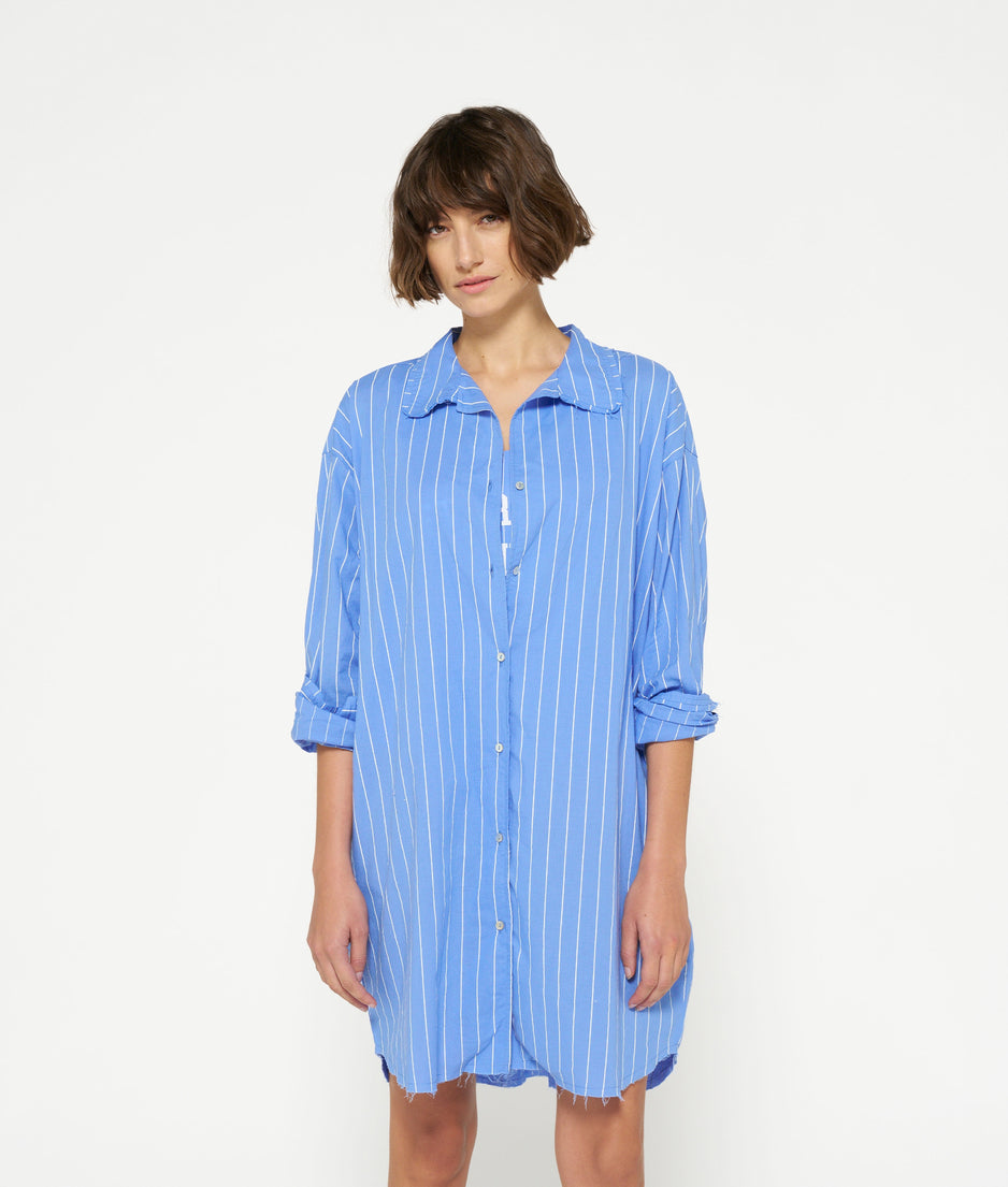 voile blouse stripes | blue bell