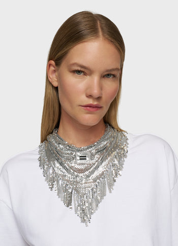 necklace scarf | silver