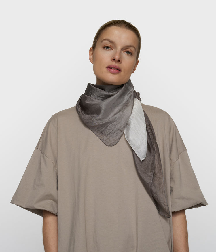 Seidenschal Dip Dye | mid grey