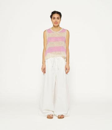 wide leg pants | ecru