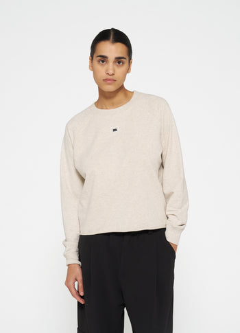 crew neck pearls | soft white melee