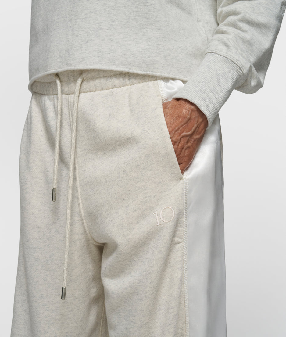 western jogger fleece | soft white melee