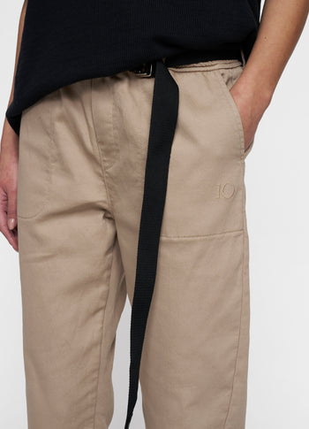 belted pants jog denim | rope