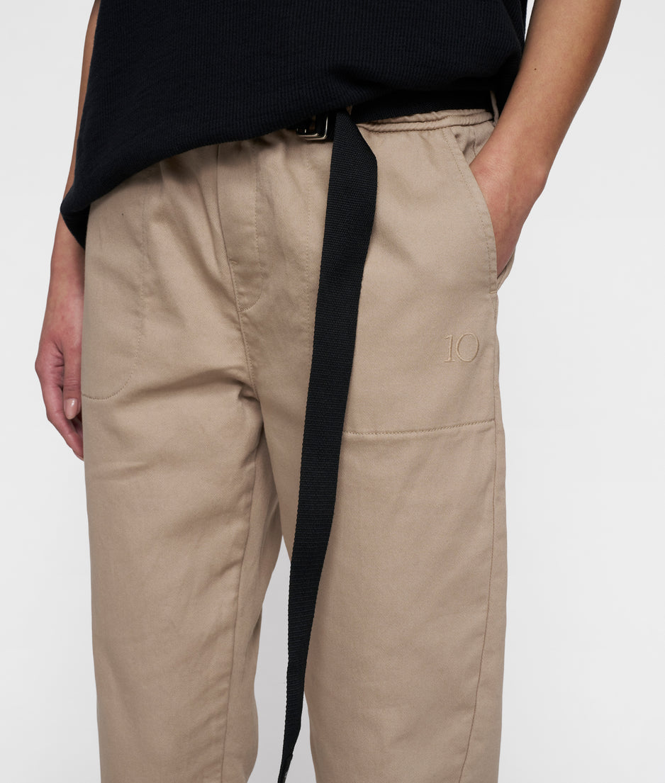 belted pants jog denim | rope