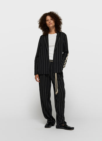 blazer pinstripe | black