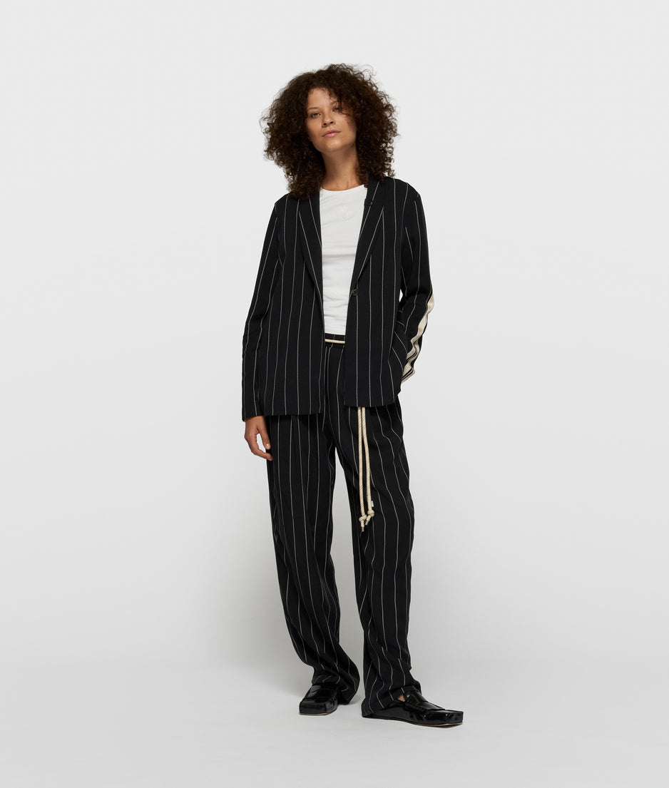blazer pinstripe | black