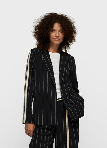 blazer pinstripe | black