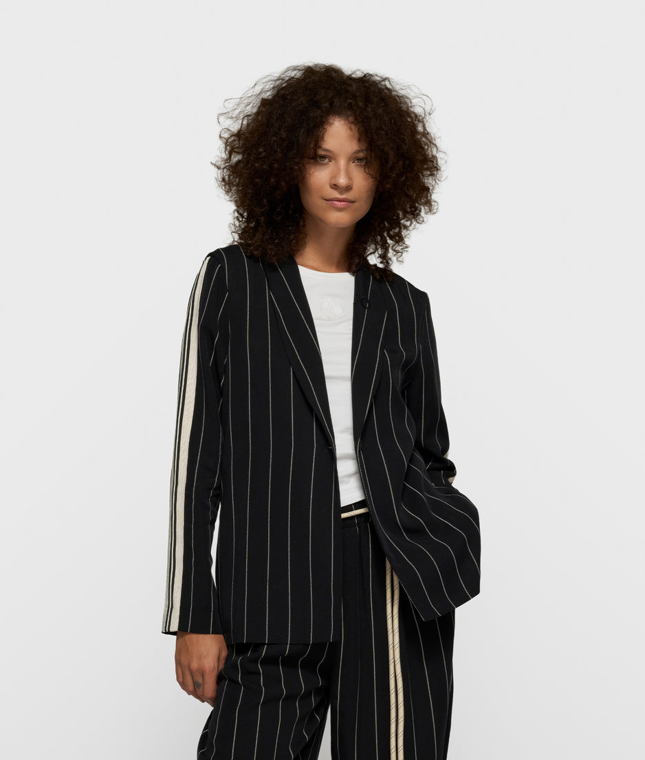 blazer pinstripe | black