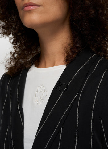 blazer pinstripe | black