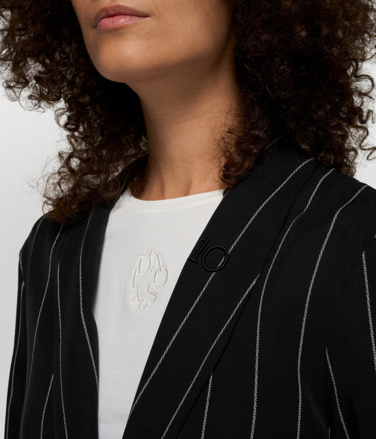 blazer pinstripe | black