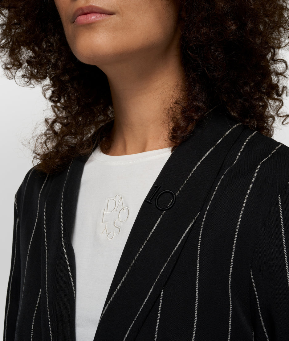 blazer pinstripe | black