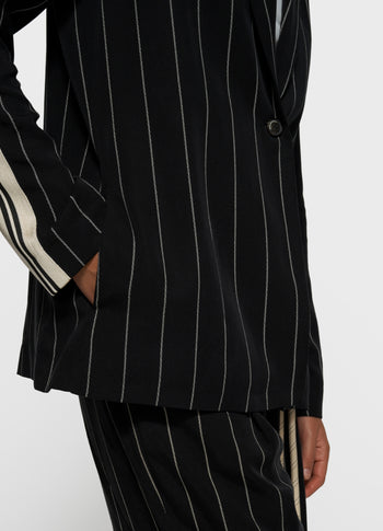 blazer pinstripe | black