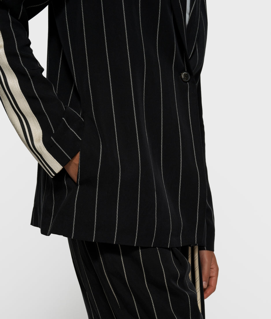 blazer pinstripe | black