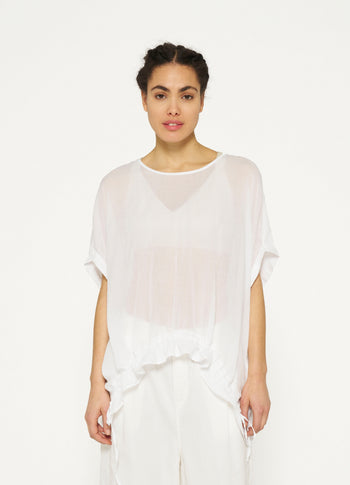 shortsleeve blouse | white