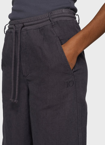 cotton linen pants | steel blue