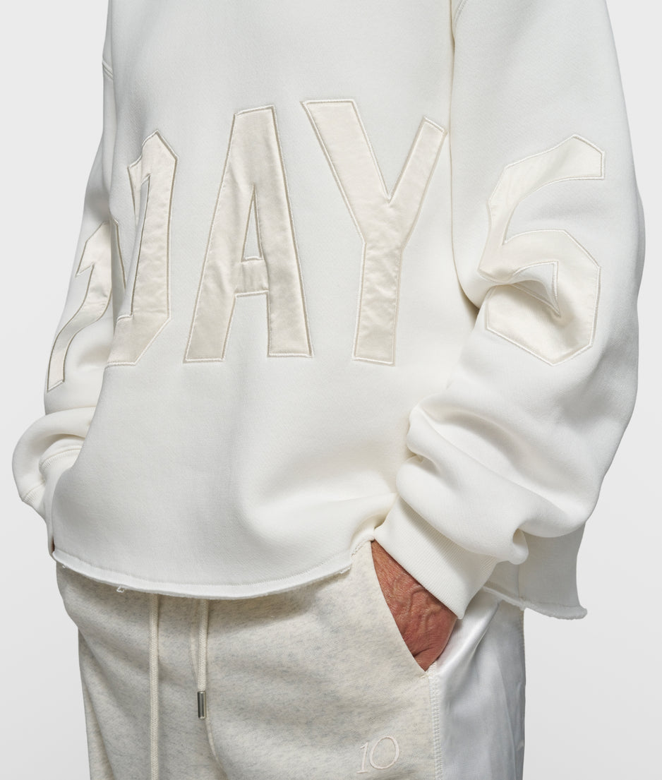 statement logo hoodie | ecru