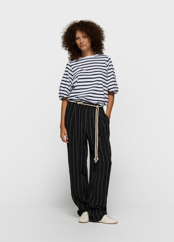 balloon tee stripes | white/black