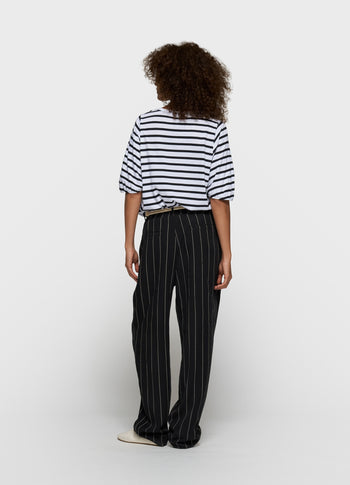 balloon tee stripes | white/black
