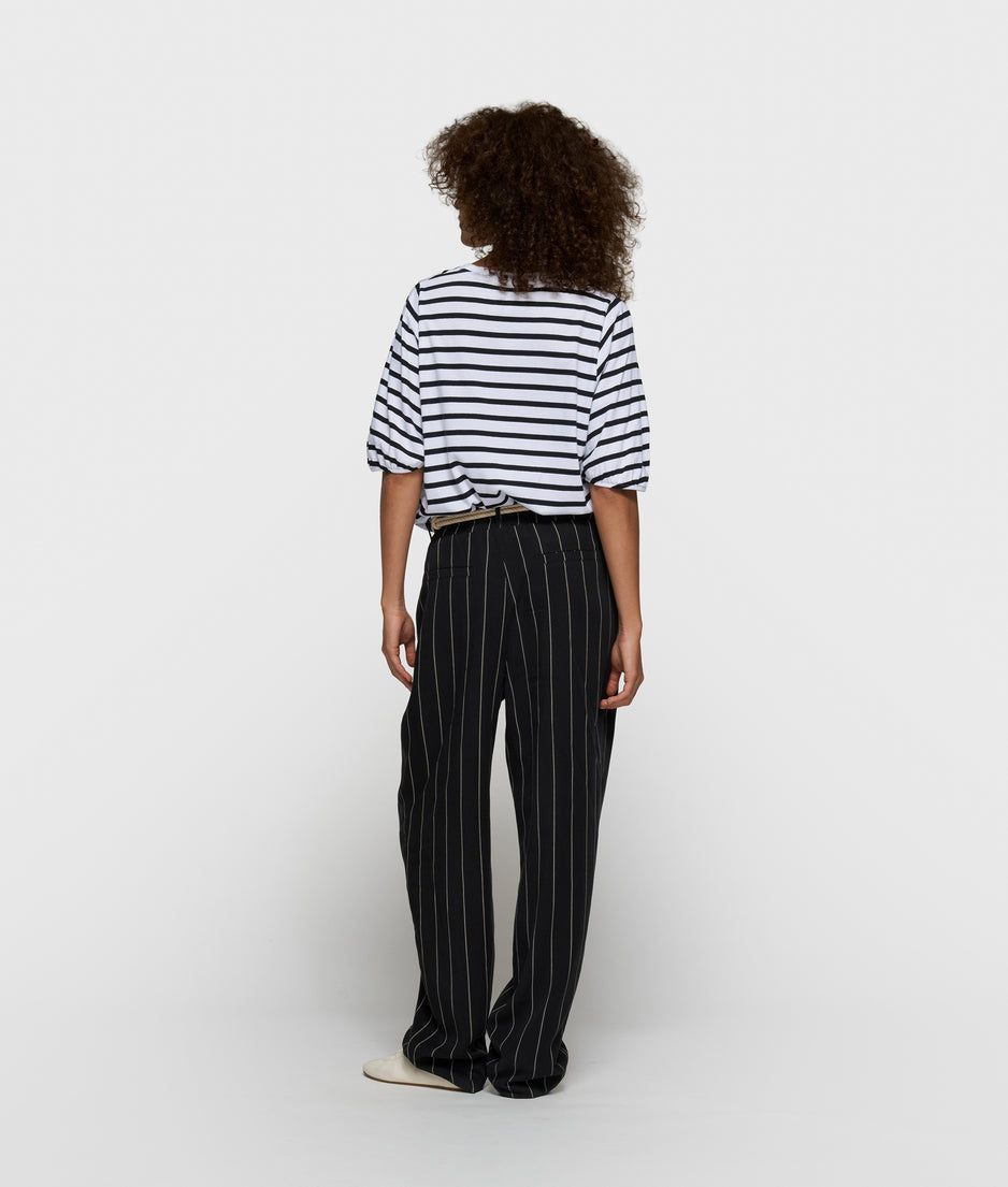 balloon tee stripes | white/black
