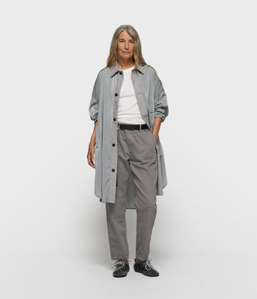 belted pants jog twill | light graphite