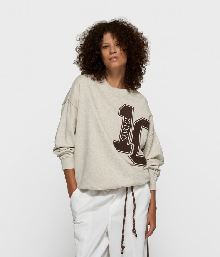 baseball sweater 10 | soft white melee