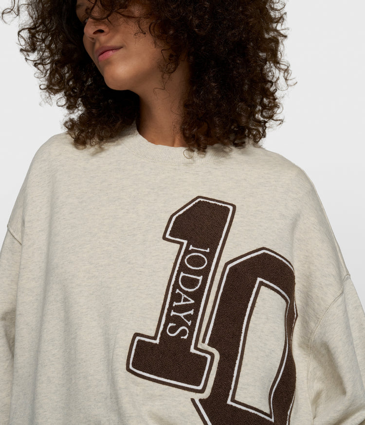 baseball sweater 10 | soft white melee