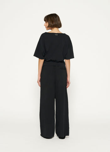 wide leg pants | black