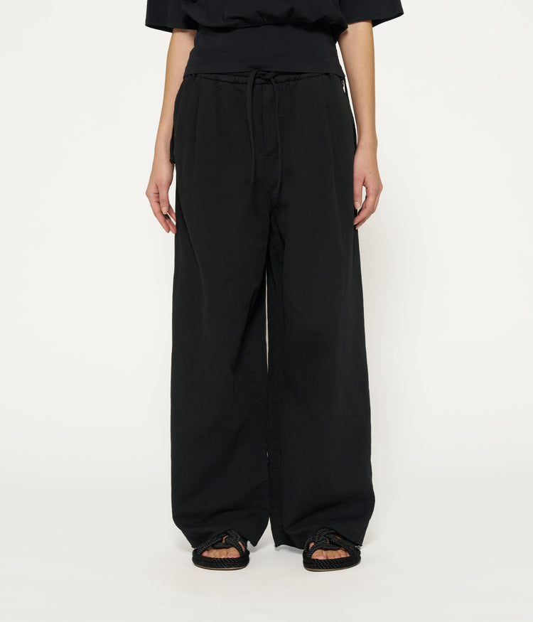 wide leg pants | black