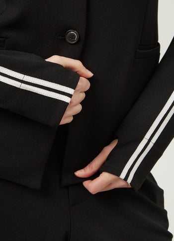 ballet blazer crepe | black