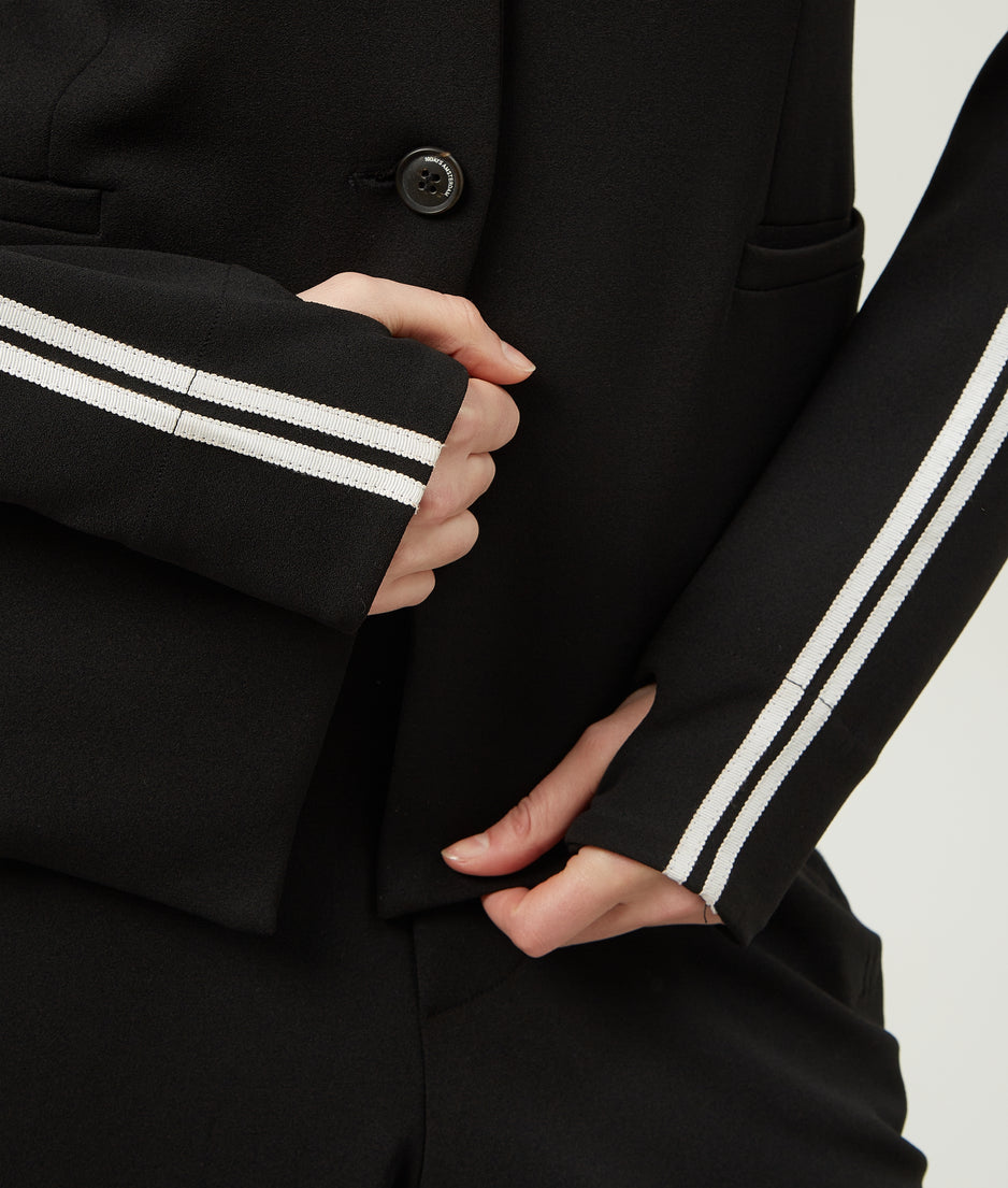 ballet blazer crepe | black