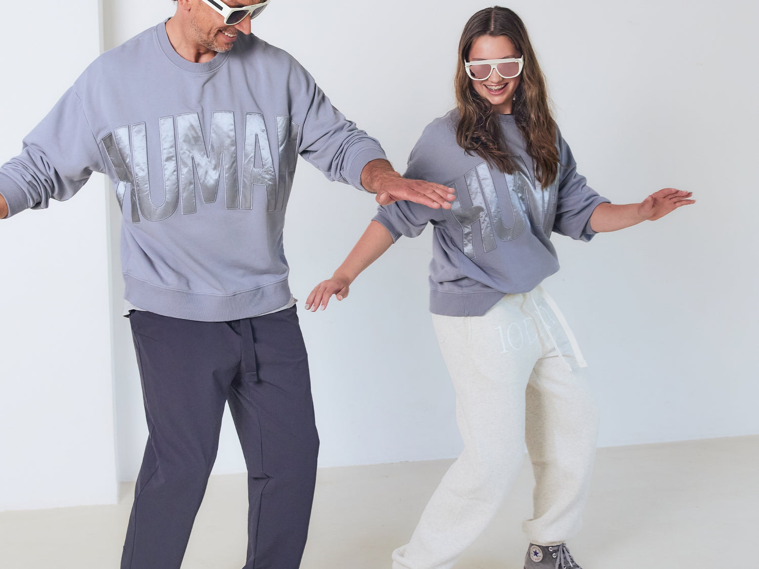 human fleece sweater | la blue