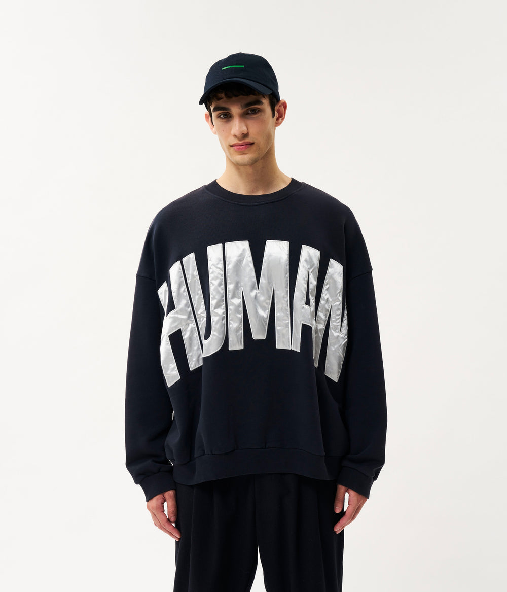Human fleece sweater | dark blue