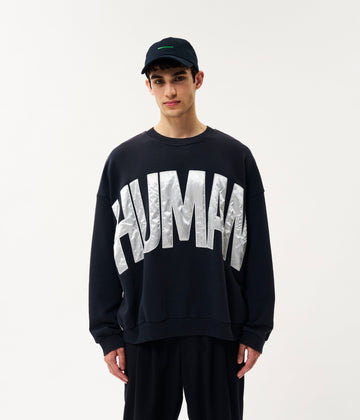 Human fleece sweater | dark blue