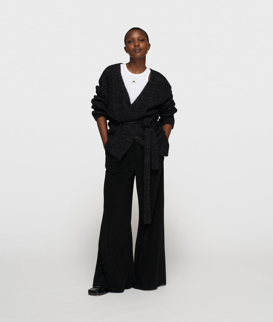 short cardigan sparkle | black