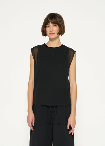 double layer top | black