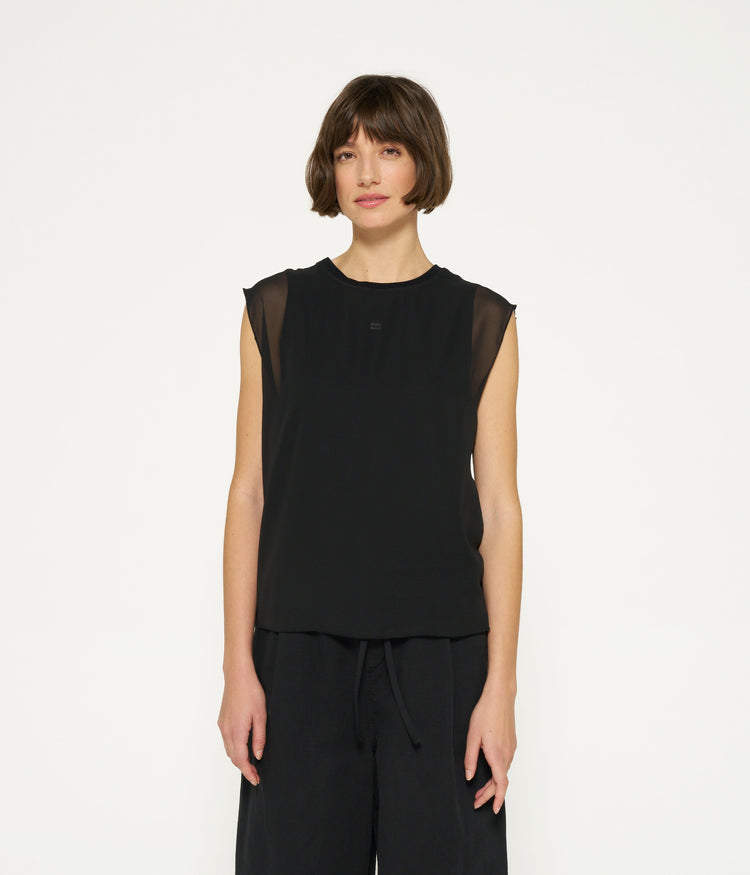 double layer top | black