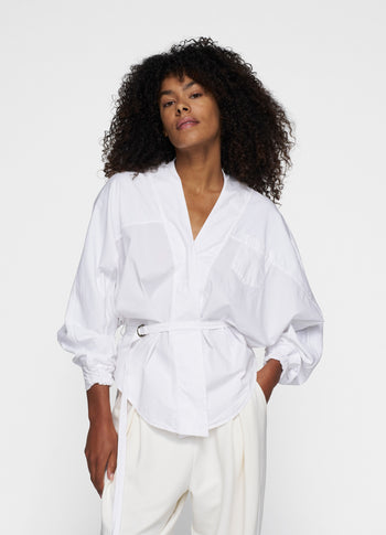 kimono blouse | white