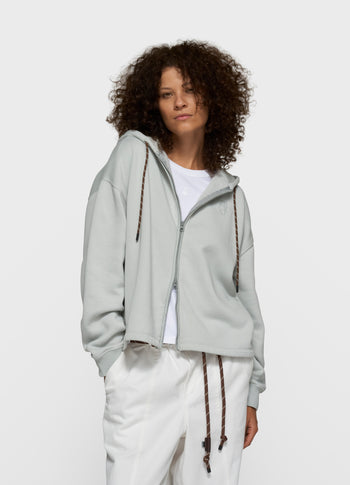 statement zip hoodie | clean blue